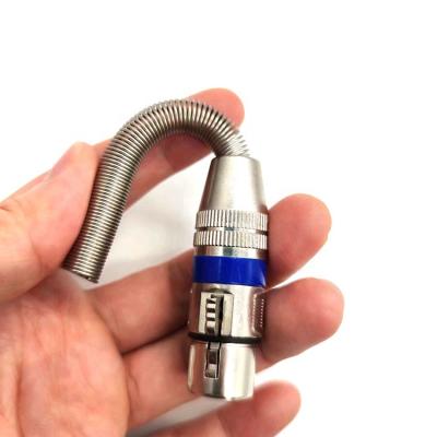 China audio & Long spring xlr video plug for microphone cable speaker audio cable connector for sale