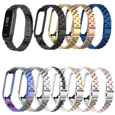 China Wearable IN CURRENT High Quality For Xiaomi MI Band 4 Stainless Steel MiBand Wristband 4 Wristbands Replace MI Band4 Wrist Strap for sale