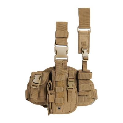 China Military Tactical Adjustable Right Handed Panel Rig Right Handed Panel Thigh Pistol Gun Water Proof Drop MOLLE Pistol Water Proof Drop Holster for sale