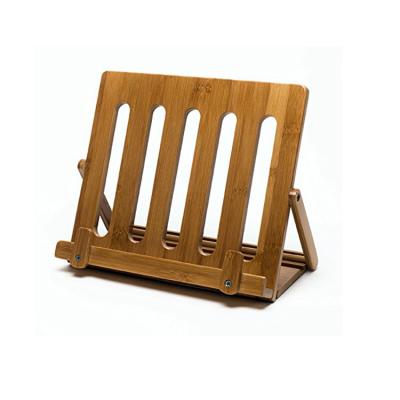 China Environmental Friendly Bamboo Desktop Adjustable Book Reading Stand for sale