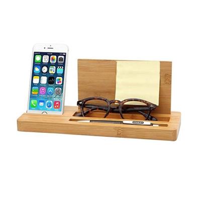 China Morden Design Nice Home Office Wooden Bamboo Desk Organizer Set For Sundries for sale