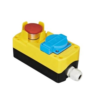 China PC plastic ED momentary mushroom push button switch control station box XDL821-JB271P for sale