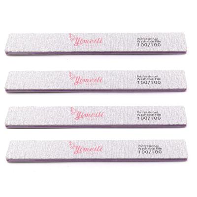 China YML 80/80 Rectangle Washable High Quality Nail Polishing Nail Form Cut Long Lasting Washable Nail File for sale