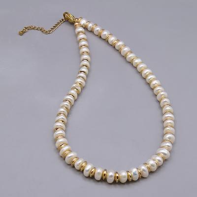 China CLASSIC Colorful Gold Pearl Necklace Bracelet Set Baroque Natural Freshwater Pearl Necklace for sale