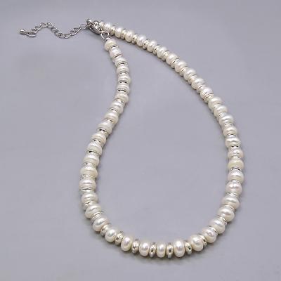 China FASHIONABLE Classic White Seed Pearl Strand Necklace Set Freshwater Pearl Necklace Jewelry for sale