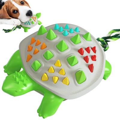 China Hot Selling Cheap High Quality Viable Amazon Cartoon Turtle Food Dispenser Dog Chew Toys for sale