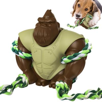 China Amazon Best Selling Molar Chew Stick Pet Toys TPR Caesar Gorilla Dog Teeth Brush Cleaning High Quality Toothbrush for sale