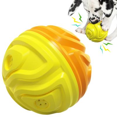 China Amazon Latest Pet Supplies High Quality Toy Ball Fun Sounding Ball Molar Stocked Tpr Molar Bouncy Squeaky Ball for sale