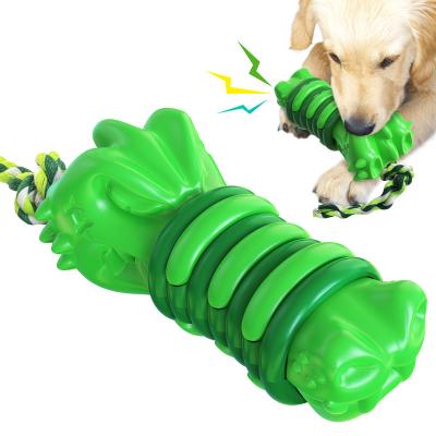 China Amazon Best Selling Crocodile Healthy Toothbrush Molar Hair Stocked Molar Dog Bite Rope Chew Stick Dog Toy for sale