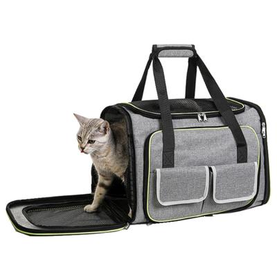 China Best Selling Portable Outdoor Foldable Expandable Breathable Cat Dog Pet Carrier From Amazon for sale