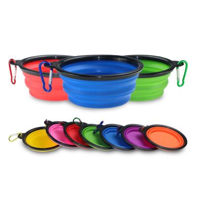 China Amazon Best Selling Small Size Automatic Portable Collapsible Silicone Travel Collapsible Water Collapsible Dog Food Dog Bowl For Dog for sale