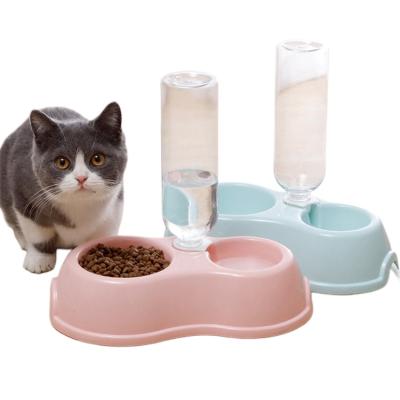 China Amazon's Best Seller Automatic Food And Water Double Plastic Dog Bowl for sale