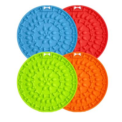 China Wholesale Viable Food Grade Silicone Dog Lick Mat With Suction Cup Slow Licking Feeder Pad For Calming And Worry Relief for sale