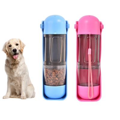 China Amazon Water Food Bottle Dispenser Puppy Bowl Smart Drinker Sustainable Portable Multifunctional Recycled Pet Puzzle Feeder With Poop Bag for sale