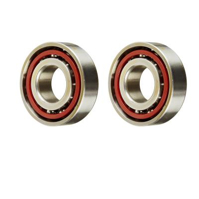 China Long Life Single Row Angular Contact Ball Bearing Clearance OEM Customized Motor Building Food Power Steel Support Factory Printing Chrome for sale