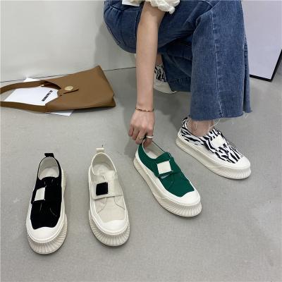 China Fashion Trend Wholesale Summer Casual Shoes Thick-soled Thin Comfortable Women's Breathable Canvas Shoes for sale