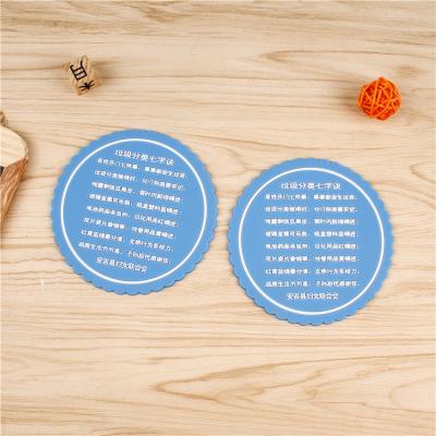 China Sustainable Drop Shape Coasters Coffee Cup Mat Absorbing Pvc Water Bottle Coaster for sale