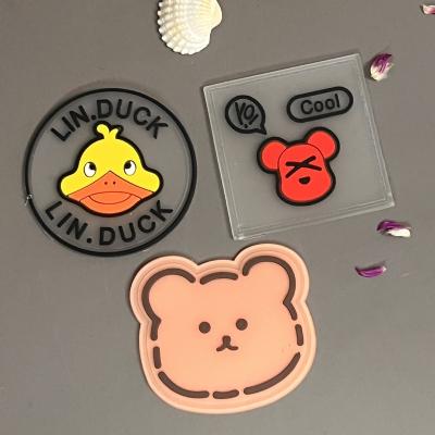 China Custom Washable PVC Rubber Clothing Label PVC Badge Label Rubber Tag for sale