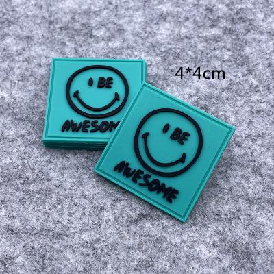 China Washable Soft Rubber Label Logo Drop Plastic Label Custom Three-dimensional Logo Pvc Rubber Label for sale