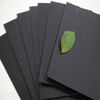 China Recyclable Uncoated Double Black Paper Hot Selling Black Color Cardboard for sale