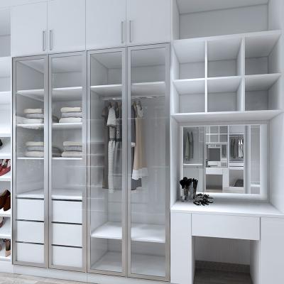 China Wardrobe Expandable Wardrobe Furniture White Wooden Wardrobe for sale