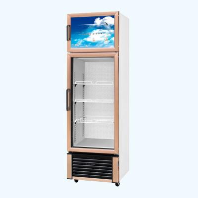 China Single-temperature Yantai tongli transparent glass door vegetable refrigerator for supermarkets for sale