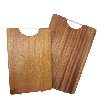 China One Piece Wooden Cutting Board Anti-fungus Sustainable Large Square Ebony Board Natural Wood for sale