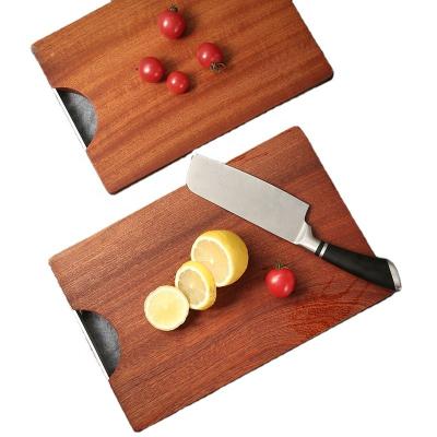 China Viable Imported Sapele Solid Wood Large Cutting Chopper For Kitchen for sale