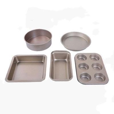 China Carbon Steel Durable Cast Iron Kitchen Tray Material Donut Pizza Cake Non Sticking Mold Sets for sale