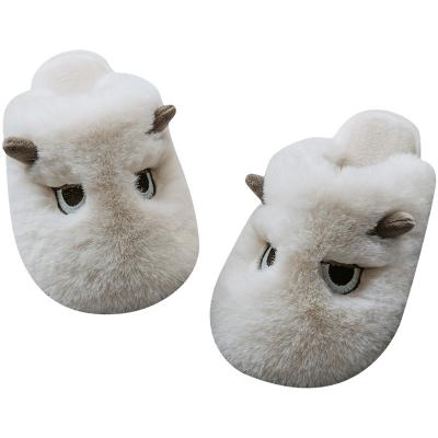 China Light Weight 6 Colors For Fluffy Slipper Anime Sheep Design Anime Plush Adult Indoor Slippers For Women for sale