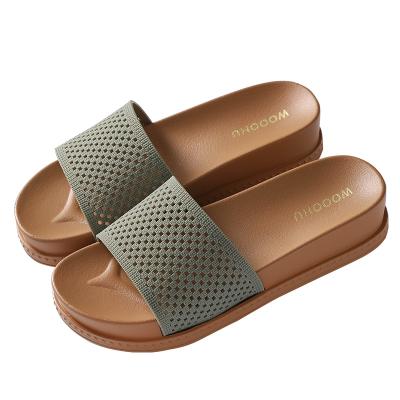 China 2021 Cheap Wholesale Koreandeaigner Waterproof Custom Luxury Soft Elegant House Slippers With Logo for sale