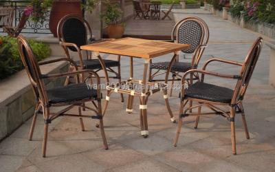 China Restaurant Bamboo Look Imitation Rattan Dining Chair for sale