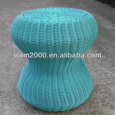 China Modern and light steel PE wicker round stool for sale