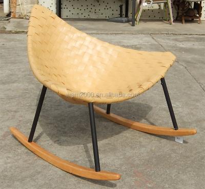 China Morden Single Alu. PE Wicker Rocking Chair for sale