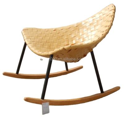 China Minimalist Chinese Indoor Outdoor Wicker Ball Wicker Ball Chair Rest Swinging Rocking Chair for sale