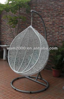 China Modern Round PE Wicker Swing Chair For Outdoor for sale