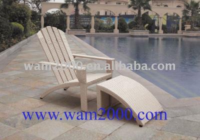 China Modern Patio Garden Pe Rattan Aluminum Adirondack Chair For Outdoor for sale