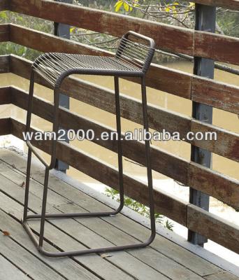 China Outdoor Garden Steel PE Wicker Bar Stool for Outdoor for sale