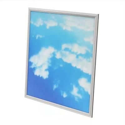 China Long Lifespan LED Panel Light LED Panel Light Blue Sky And Cloud Sun Beach Coconut Tree Landscape Ceiling Lamp 30*30CM 60x60CM White Pendant Lighting for sale