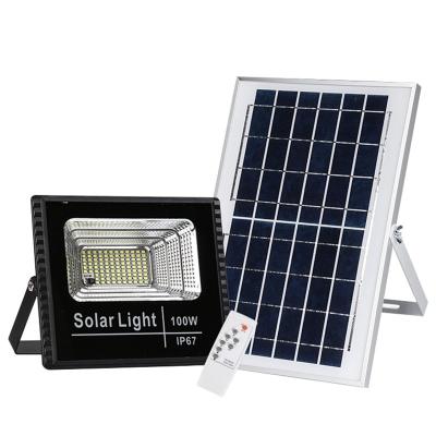 China Factory direct sale solar post work led solar powered flood light outdoor 25W 40w 60w 100w 200W 300W for sale