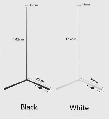 China Lighting Works Smart Colored Remote Lighting Style Remote Power Switch Body Light Contr LED Corner Wall Floor Lamp Modern APP Standing Floor Lamp for sale