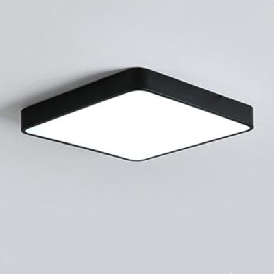 China Modern Ultra Thin Dimmable 5cm Surface Mounted White Black Exterior Led Square Ceiling Light With for sale