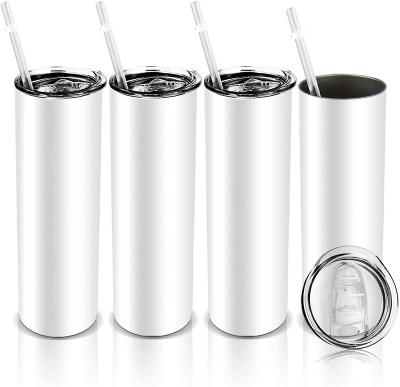 China US High Quality 20 oz Stainless Steel Sublimation Tumblers Sustainable Shipping Lean Straight Tumbler With Straw for sale