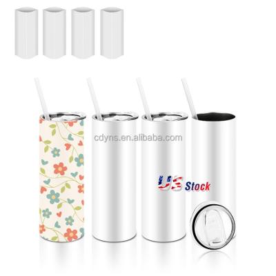 China USA Stocked 20 oz Sublimation Stainless Steel Blanks Straight Stocked Tumblers Double Wall Coffee Mug Insulated Tumblers for sale