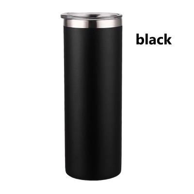 China OEM ODM 20oz Spray Coating Stainless Steel Straight Double Wall Viable Colorful Coating Lean Tumbler for sale