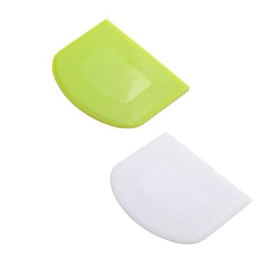 China White Green Disposable Plastic Kitchen Multifunctional Tool Food Safety Scraper Bowl Dough Scraper Sets for sale