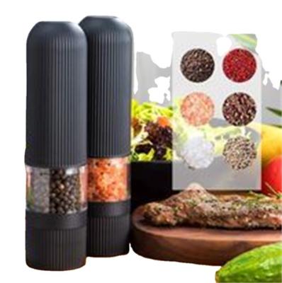 China Amazon LED Salt and Pepper Grinder Set Adjustable Coarseness Viable Light Electric Battery Operated Grinding Pepper for sale