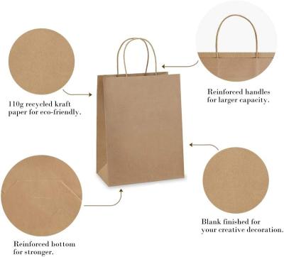 China Recyclable Customized Paper Bag Packaging Paper Gift Bag Brown Paper Bags for sale