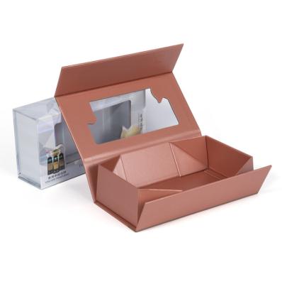 China Recycled Materials Logo Food Gift Box With Custom Printing Magnetic Window Gift Boxes Packaging Wholesale for sale