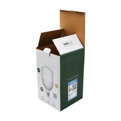 China Recycled Materials Customized Printed Light Bulb Boxes LED Lamp Packaging Folding Cartons for sale